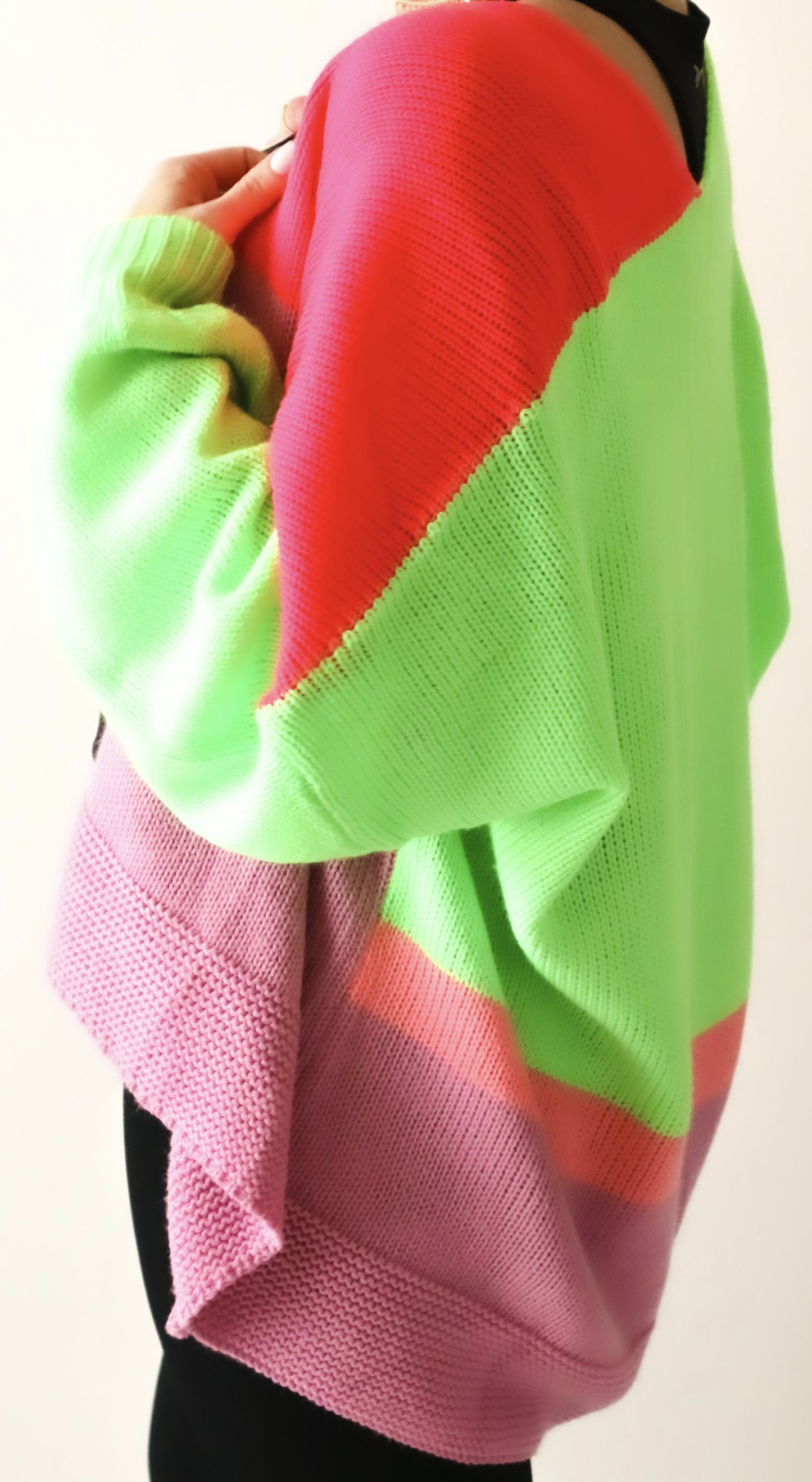 "Adell" Color Block Oversized Sweater