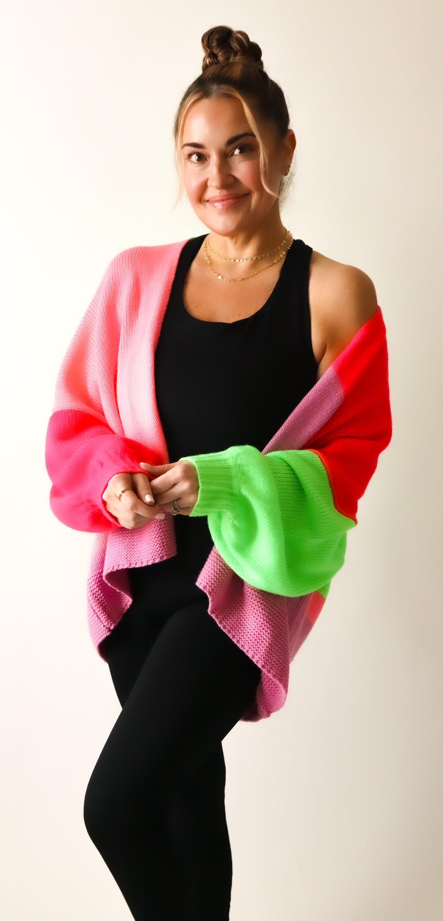 "Adell" Color Block Oversized Sweater